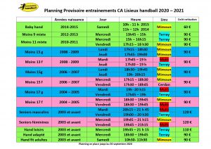 Planning Provisoire entrainements CA Lisieux handball 2020 copie_page-0001